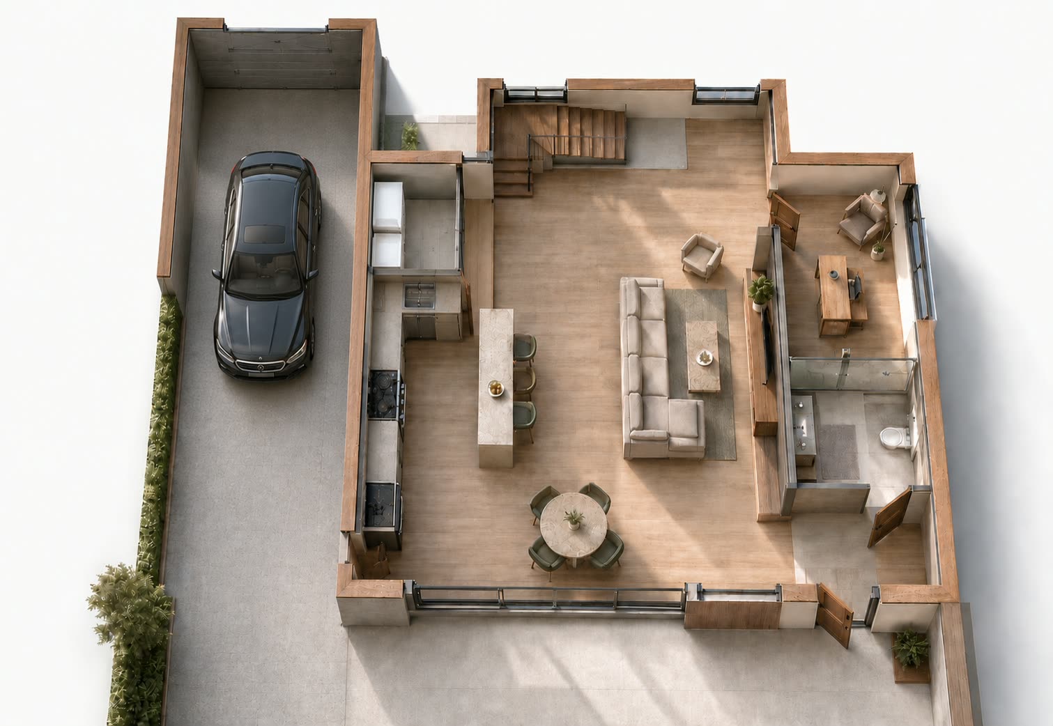 Render fotorrealista de apartamento